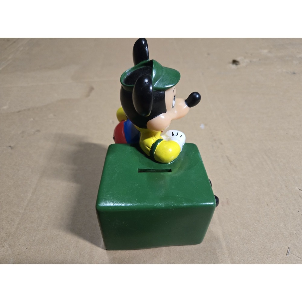 Vintage Disney Banker Mickey Mouse Plastic‎ Coin Money Piggy Bank Safe - Picture 2 of 6
